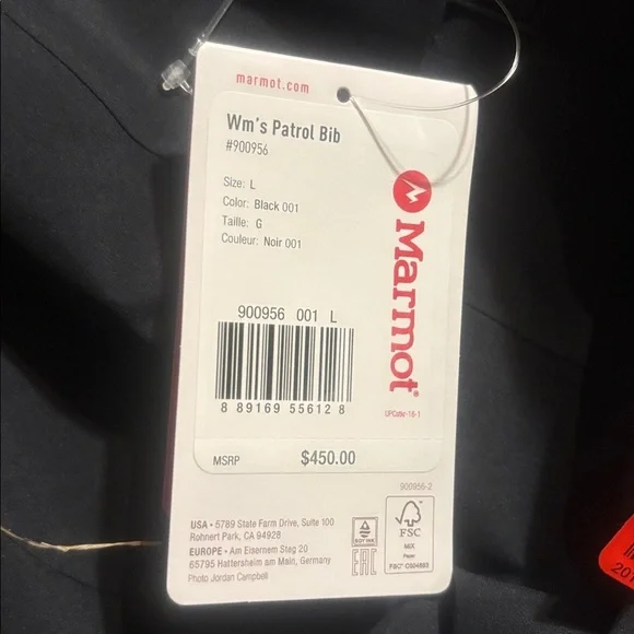 Marmot Women's Patrol Gore-Tex Bibs Ski Pants Size L Waterproof Black $450 New - Picture 3 of 6